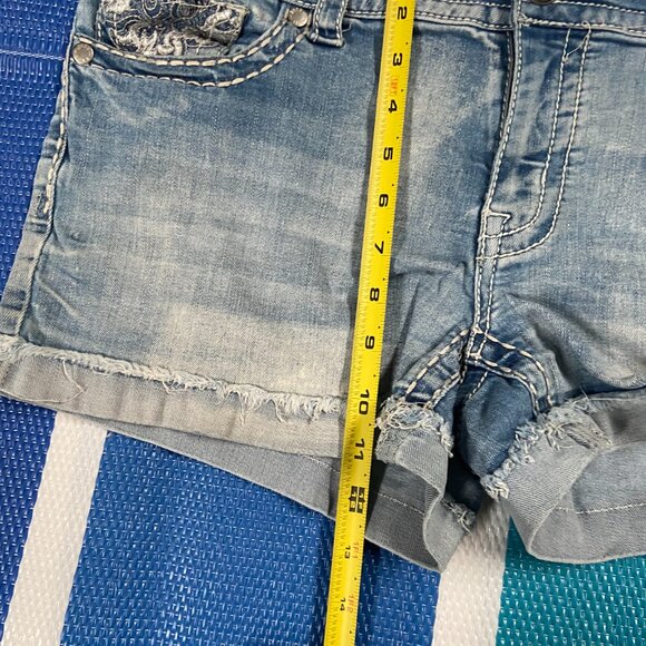 Knox Rose Denim Embroidery W14 Shorts - Picture 5 of 8